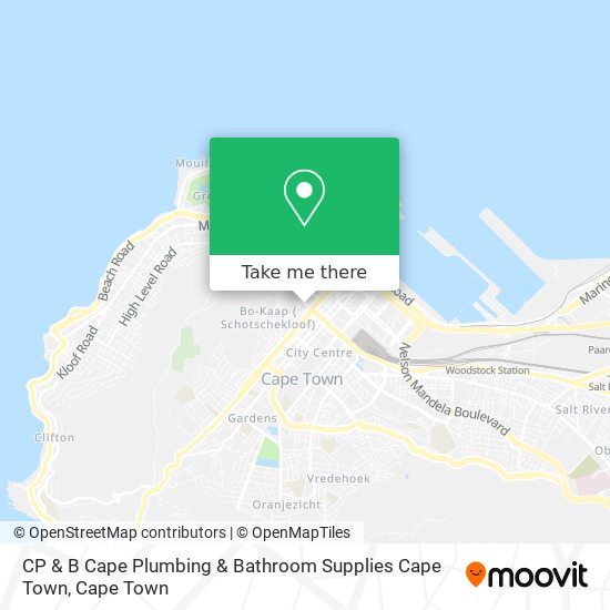 CP & B Cape Plumbing & Bathroom Supplies Cape Town map