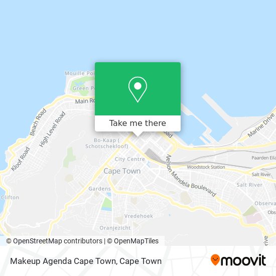 Makeup Agenda Cape Town map