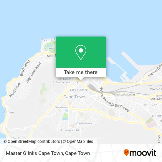 Master G Inks Cape Town map