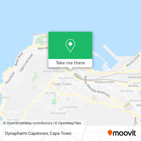 Dynapharm Capetown map