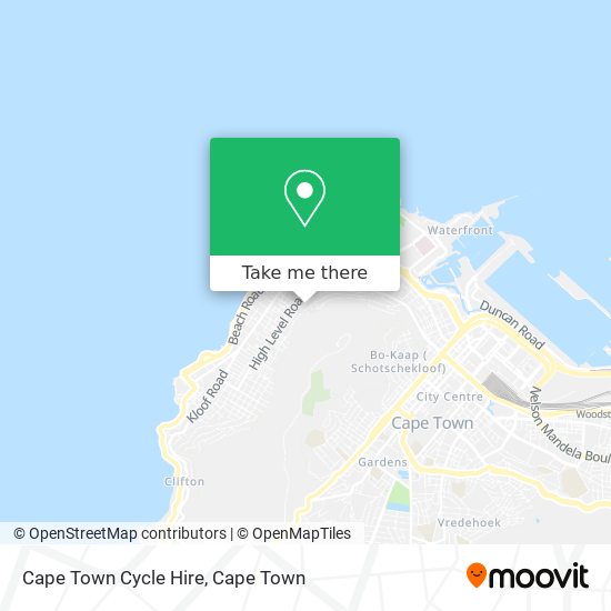 Cape Town Cycle Hire map