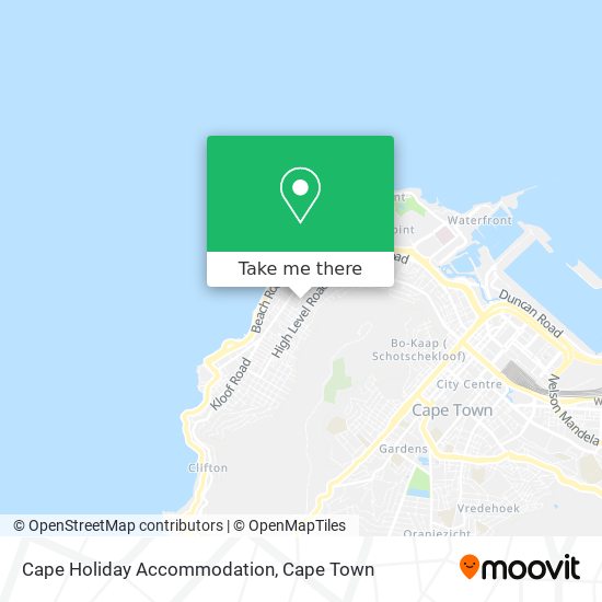 Cape Holiday Accommodation map
