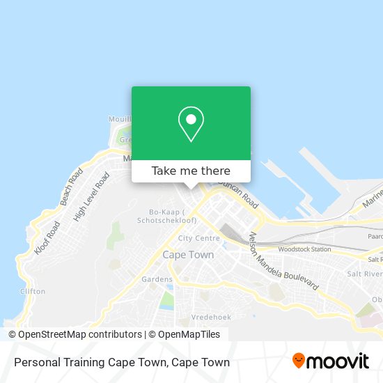 Personal Training Cape Town map