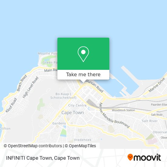 INFINITI Cape Town map