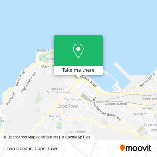 Two Oceans map
