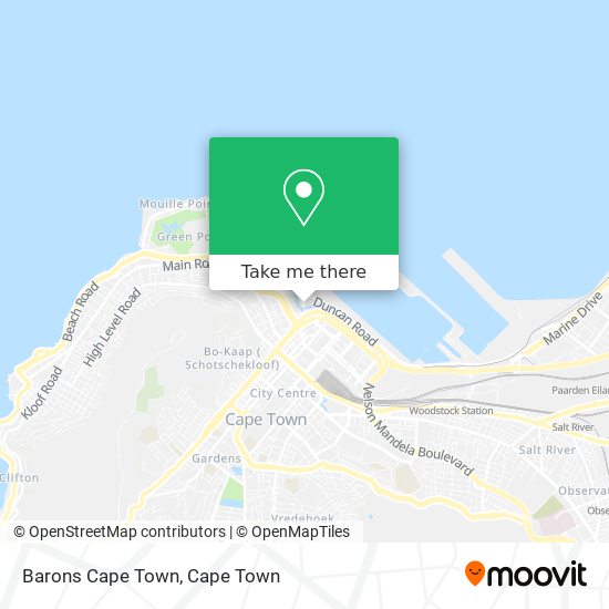 Barons Cape Town map