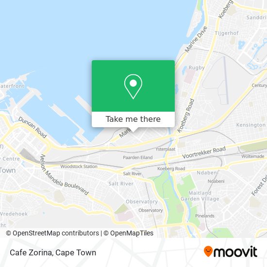 Cafe Zorina map