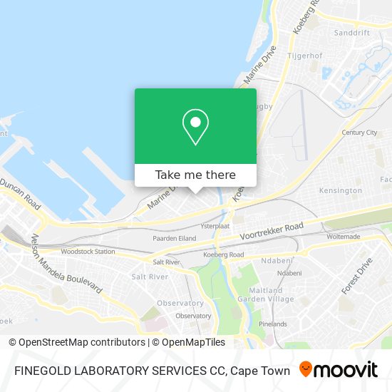 FINEGOLD LABORATORY SERVICES CC map