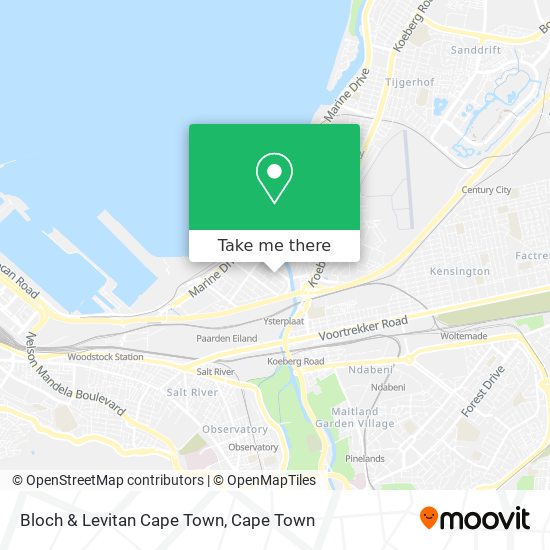 Bloch & Levitan Cape Town map