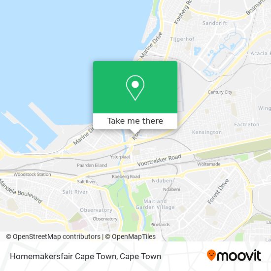 Homemakersfair Cape Town map