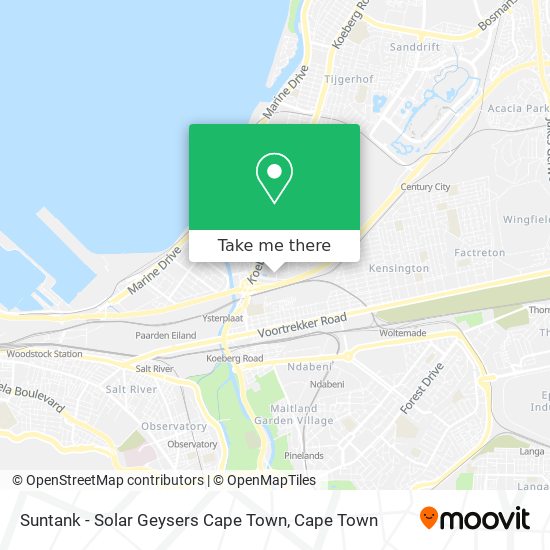 Suntank - Solar Geysers Cape Town map