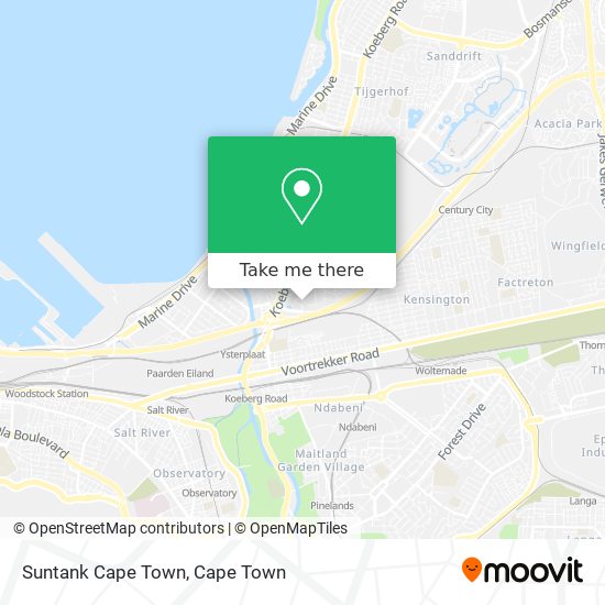 Suntank Cape Town map