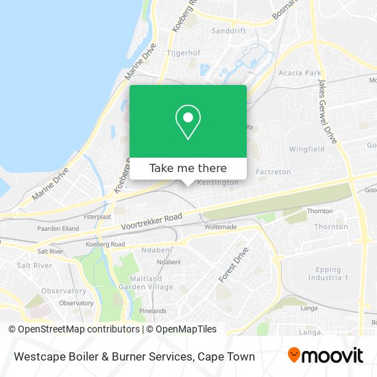 Westcape Boiler & Burner Services map