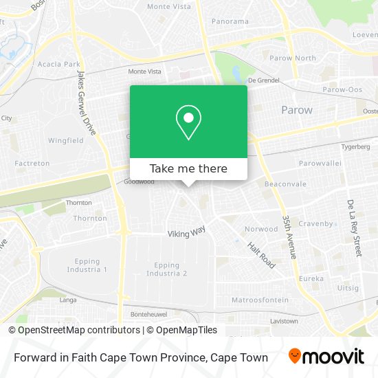 Forward in Faith Cape Town Province map