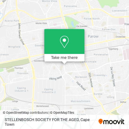 STELLENBOSCH SOCIETY FOR THE AGED map
