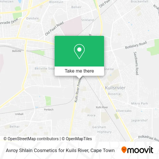 Avroy Shlain Cosmetics for Kuils River map
