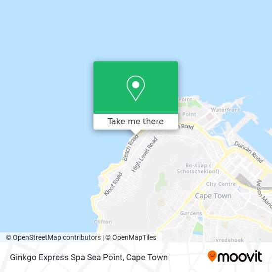 Ginkgo Express Spa Sea Point map