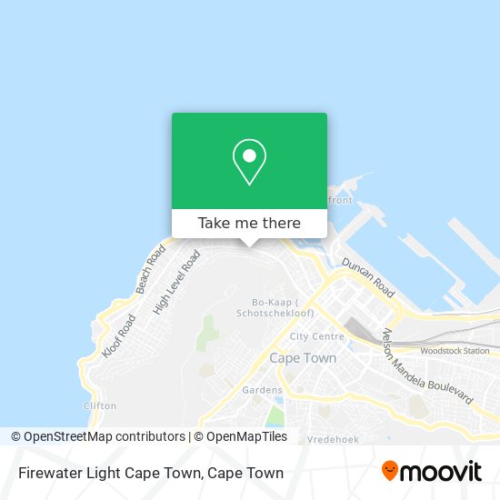 Firewater Light Cape Town map