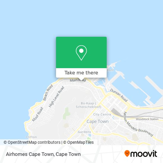 Airhomes Cape Town map