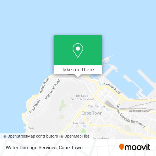 Water Damage Services map