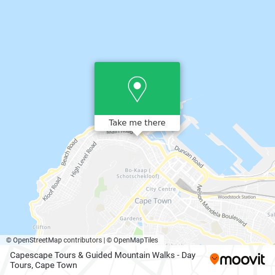 Capescape Tours & Guided Mountain Walks - Day Tours map