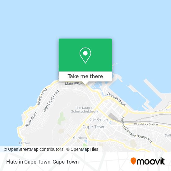 Flats in Cape Town map