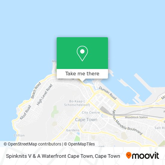 Spinknits V & A Waterfront Cape Town map