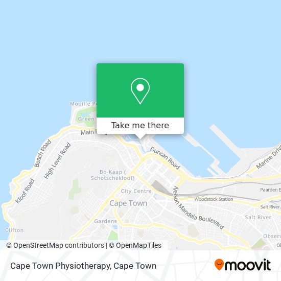 Cape Town Physiotherapy map