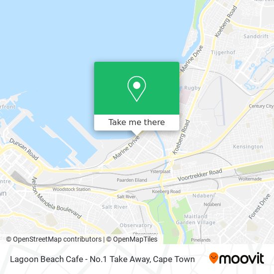 Lagoon Beach Cafe - No.1 Take Away map
