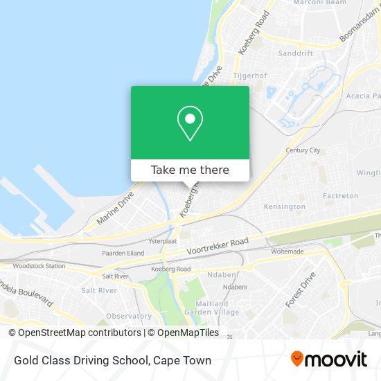 Gold Class Driving School map