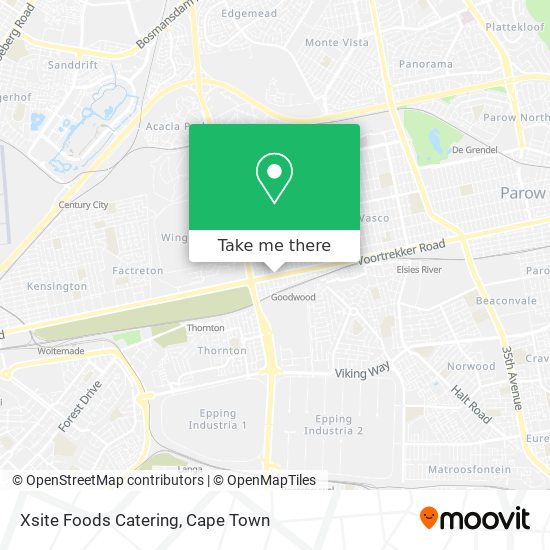 Xsite Foods Catering map