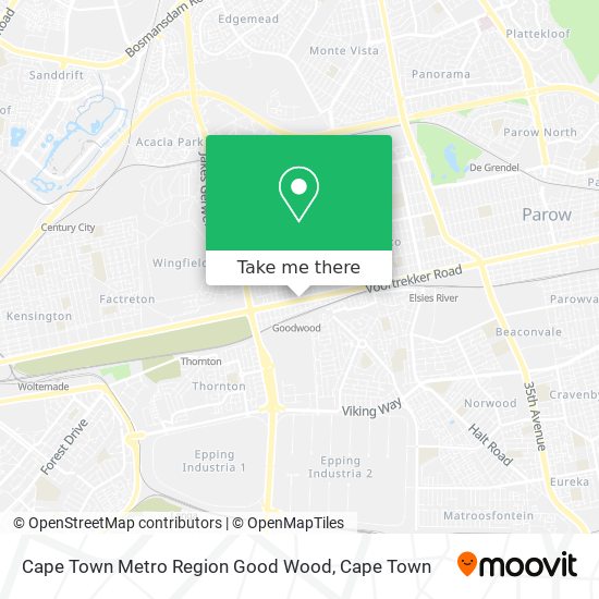 Cape Town Metro Region Good Wood map