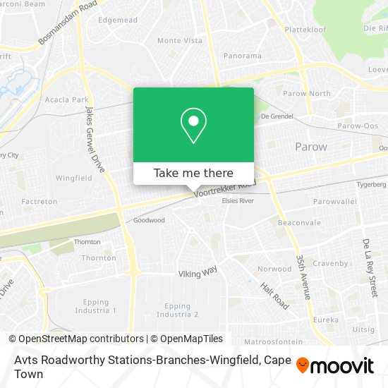 Avts Roadworthy Stations-Branches-Wingfield map