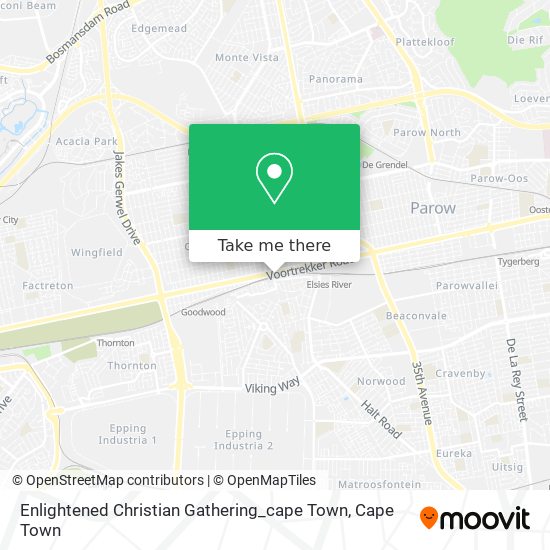 Enlightened Christian Gathering_cape Town map