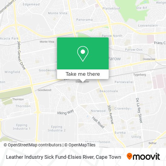 Leather Industry Sick Fund-Elsies River map