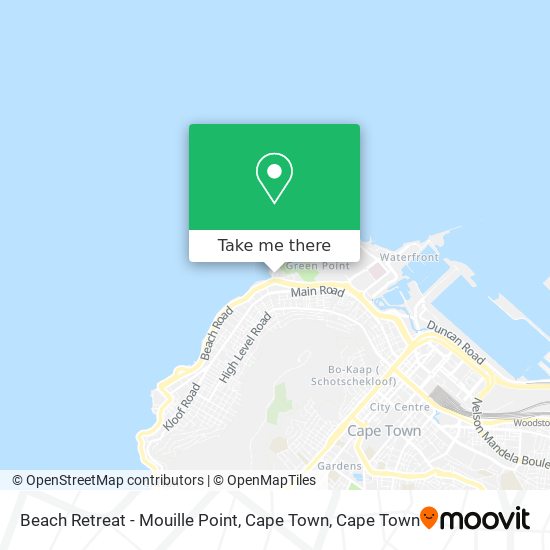 Beach Retreat - Mouille Point, Cape Town map