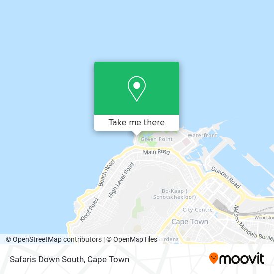 Safaris Down South map