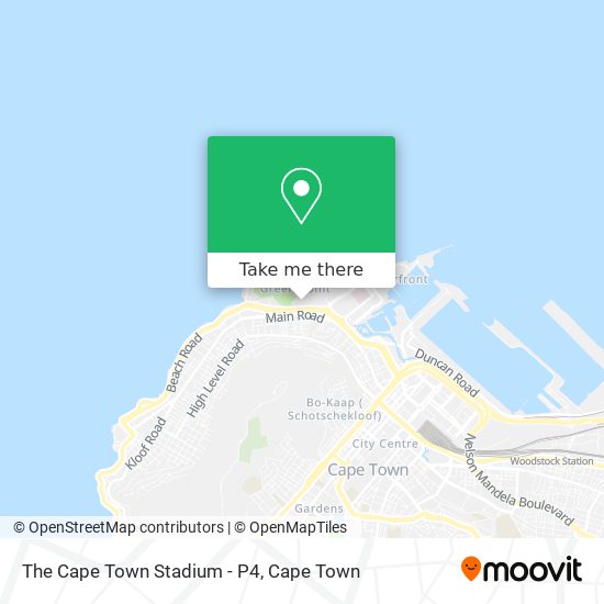 The Cape Town Stadium - P4 map