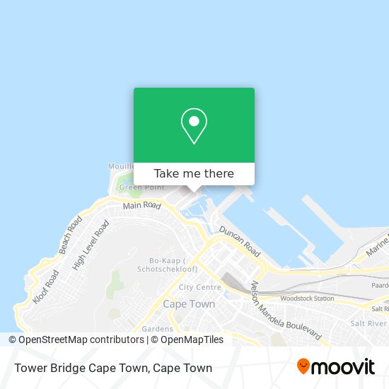 Tower Bridge Cape Town map