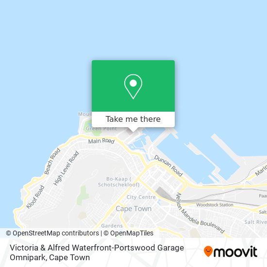 Victoria & Alfred Waterfront-Portswood Garage Omnipark map