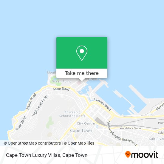 Cape Town Luxury Villas map