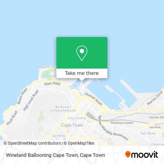 Wineland Ballooning Cape Town map