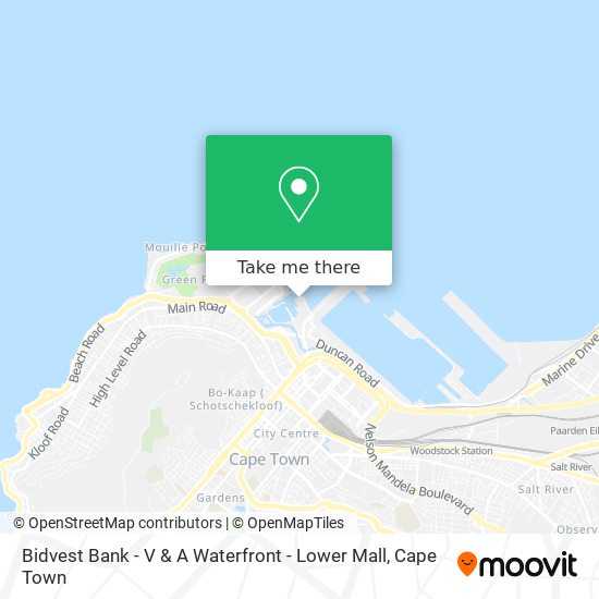 Bidvest Bank - V & A Waterfront - Lower Mall map
