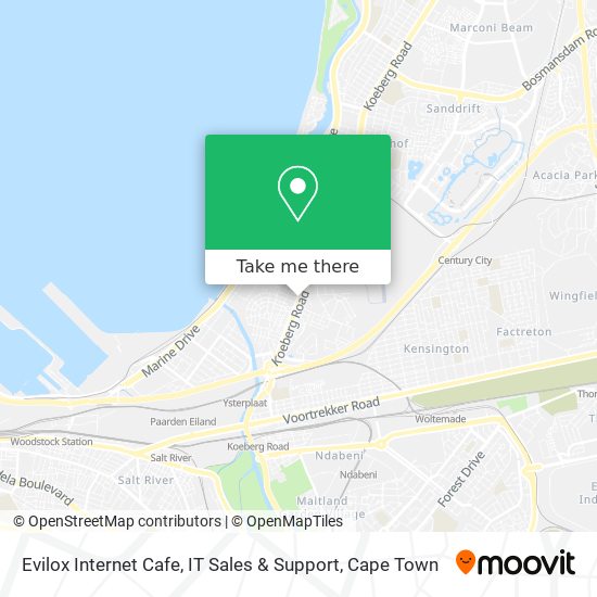 Evilox Internet Cafe, IT Sales & Support map