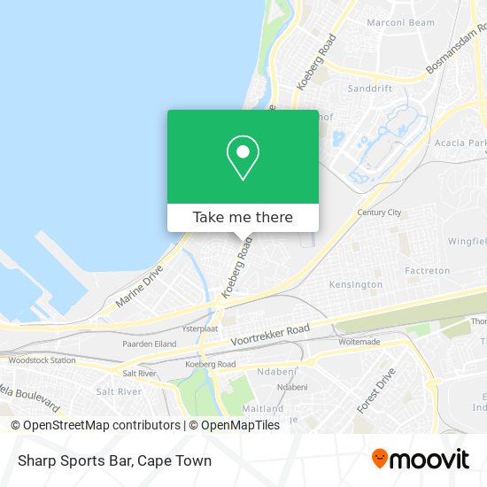 Sharp Sports Bar map