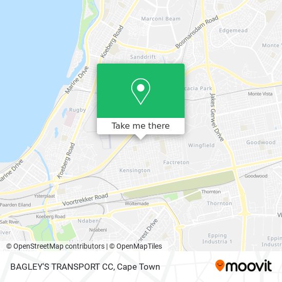 BAGLEY'S TRANSPORT CC map