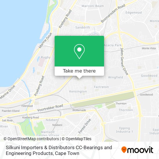 Silkuni Importers & Distributors CC-Bearings and Engineering Products map