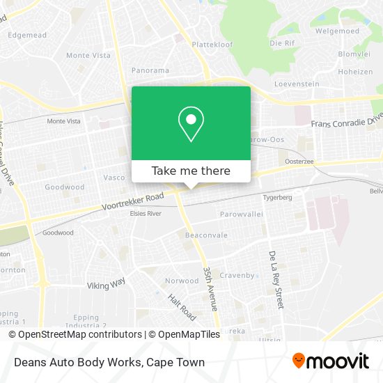 Deans Auto Body Works map