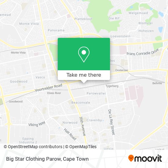 Big Star Clothing Parow map