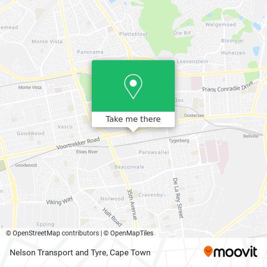 Nelson Transport and Tyre map
